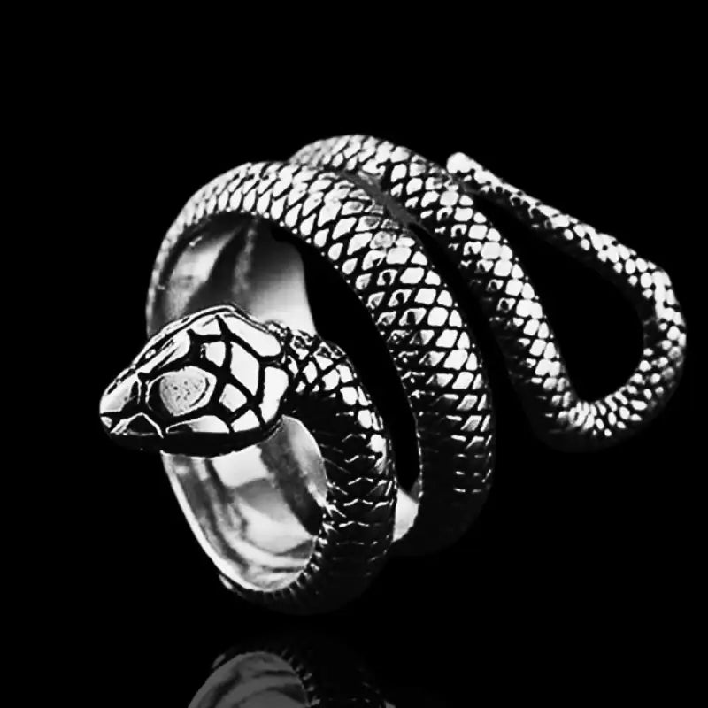 Python's Embrace Ring - Gold or Silver Mens Snake Ring – Liry's Jewelry