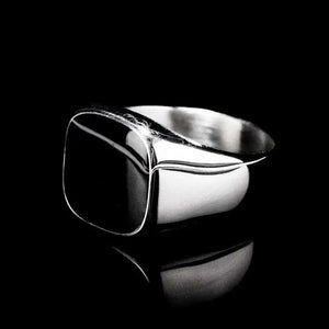 Gloss Black Signet Ring