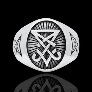 Silver Seal of Satan Ring