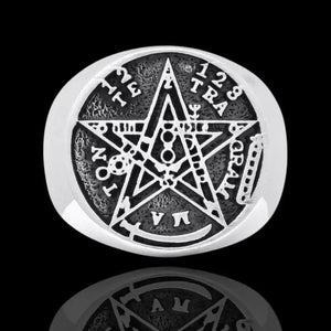 Silver Seal of Solomon Ring